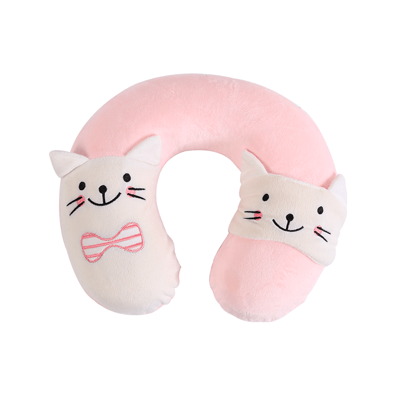 Cute kitty memory foam U-shaped pillow