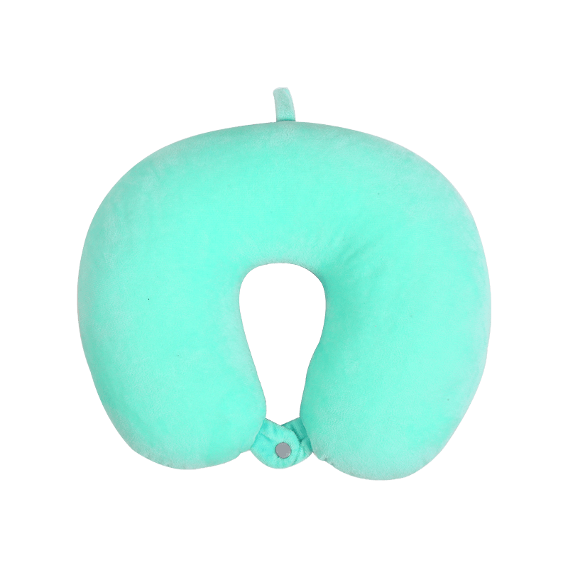 Green micro-bead U-shaped neck pillow