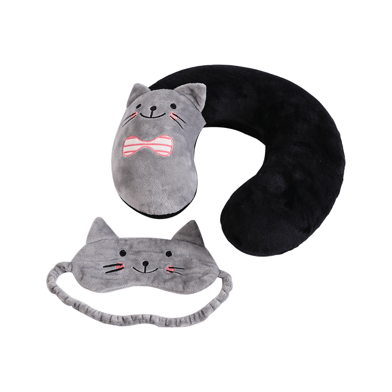 Cute kitty memory foam U-shaped pillow