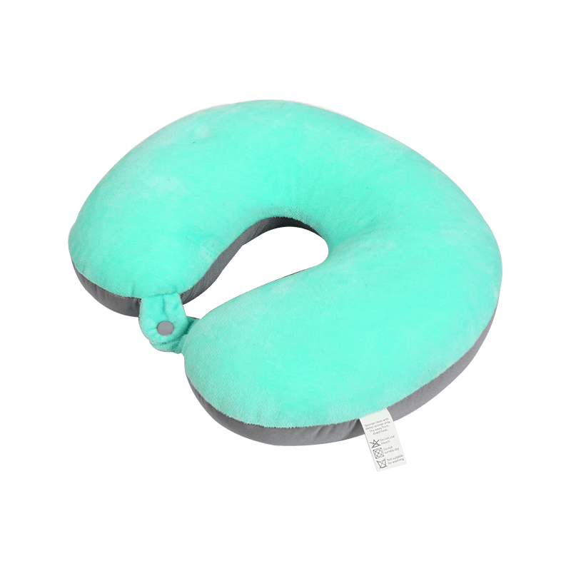 Green micro-bead U-shaped neck pillow